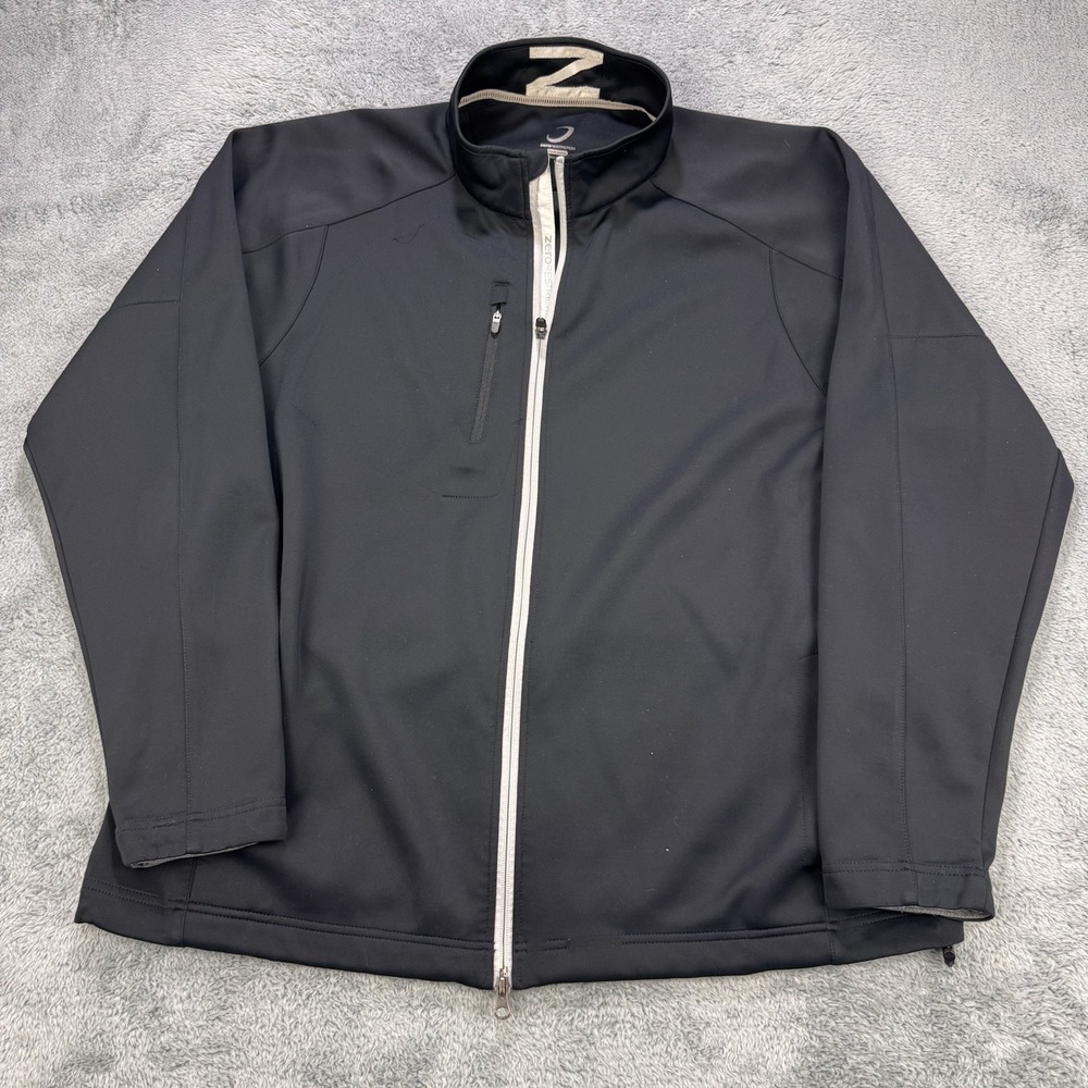Zero Restriction Tour Series Jacket‎ Men's 2XL Black Full Zip Windbreaker Golf